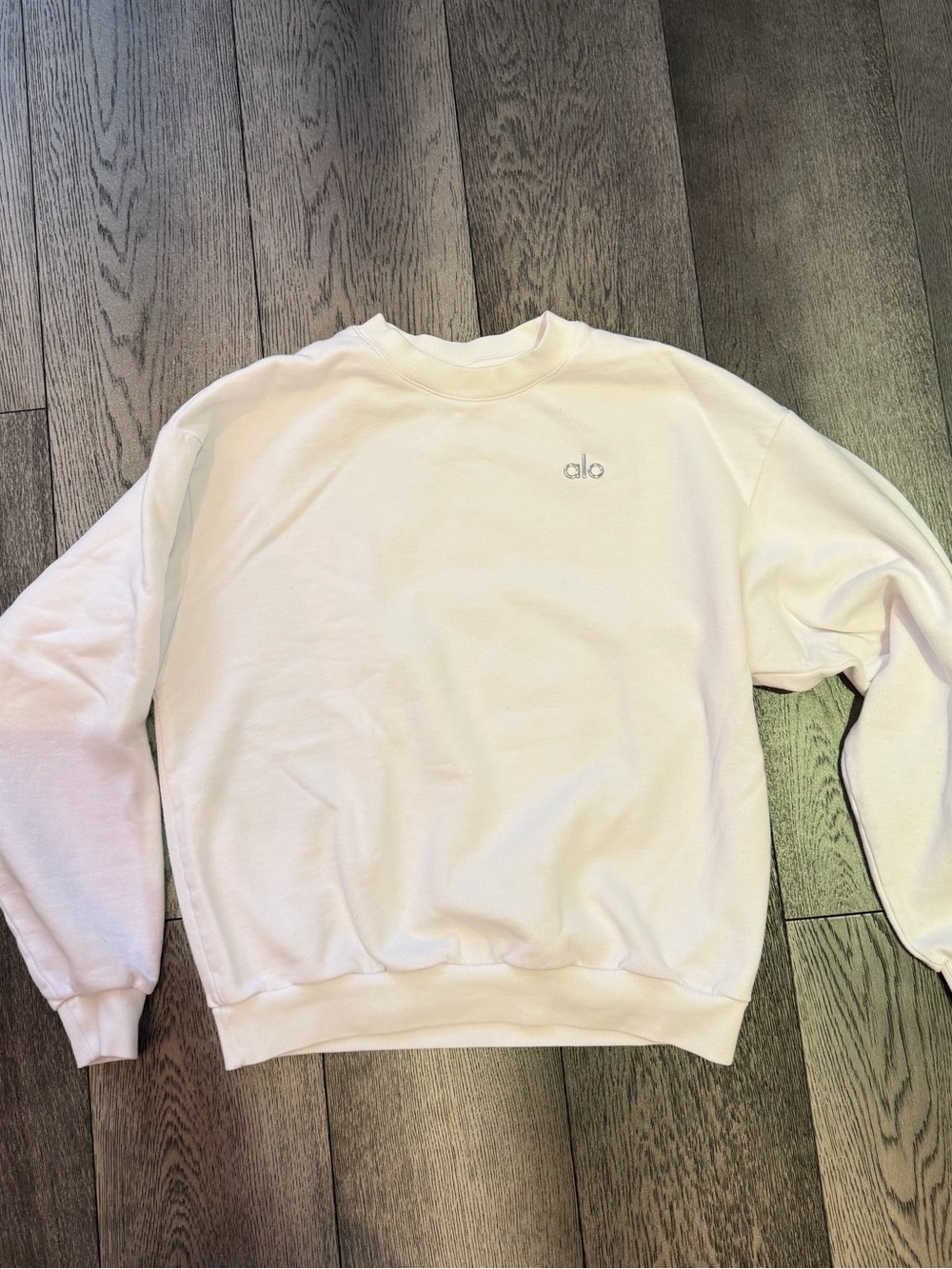 Alo Crewneck Sweatshirt in White